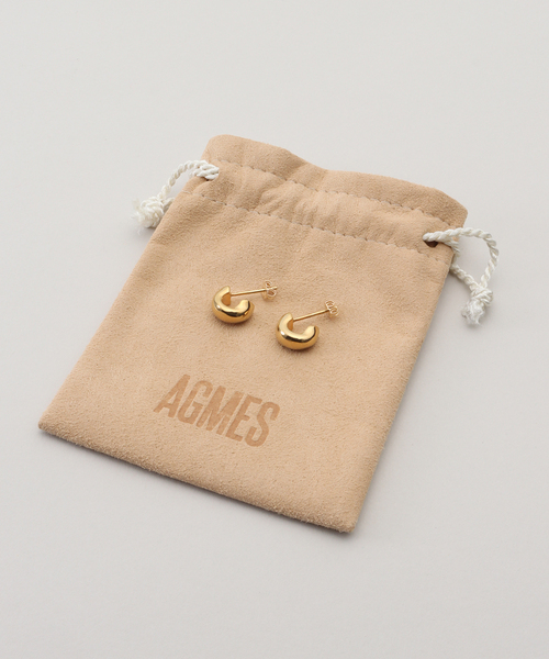 journal standard L'essage(ジャーナルスタンダードレサージュ)の「【AGMES/アグメス】MINI DAHLIA HUGGIES GOLD VERMEIL:ピアス(両耳)(ピアス(両耳用)・レディース・ゴールド・FREE)」の3枚目の写真