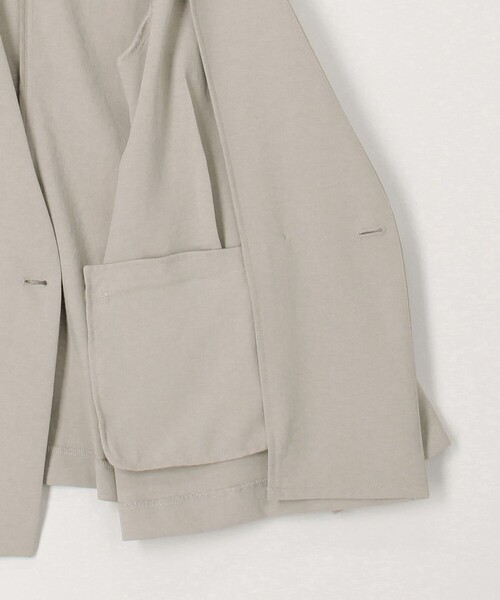 MICO COULIER（ミコクリエ）の「《セットアップ対応》ハイストレッチカルゼワッシャーノーカラージャケット（ノーカラージャケット・レディース・ネイビー/チャコールグレー/グレイッシュベージュ・38）」の18枚目の写真