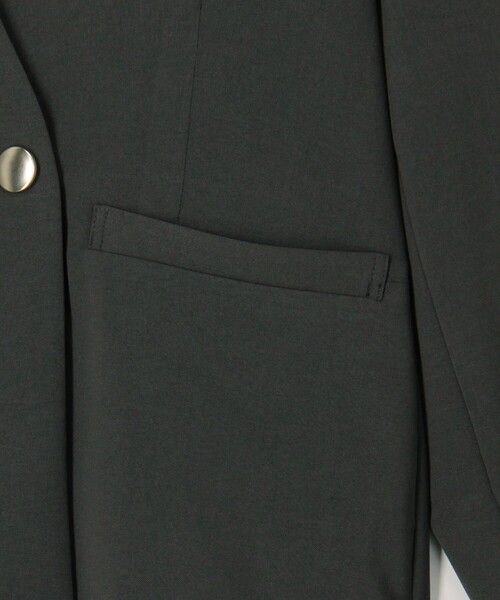 MICO COULIER（ミコクリエ）の「《セットアップ対応》ハイストレッチカルゼワッシャーノーカラージャケット（ノーカラージャケット・レディース・ネイビー/チャコールグレー/グレイッシュベージュ・38）」の22枚目の写真