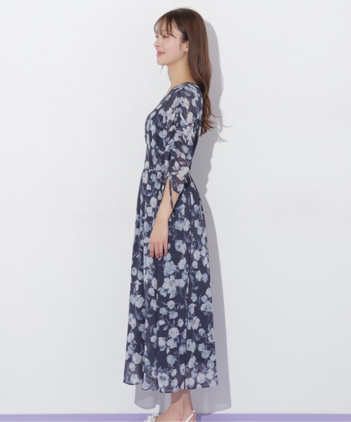 jillbyJILLSTUART ジルバイ フラワープリントバイカラーワンピース JILL by JILL STUART｜フラワープリントバイカラーワンピース