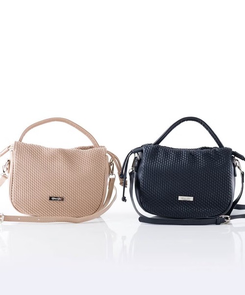 BarcosBlue(バルコスブルー)の「【BarcosBlue/バルコスブルー】キルティング風巾着2wayバッグ(ハンドバッグ・レディース・ベージュ/ブラック・ONE SIZE)」の11枚目の写真