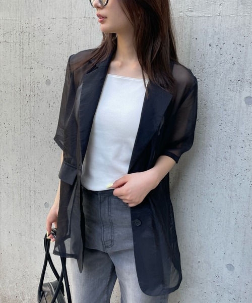 FOREVER 21（フォーエバー トゥエンティーワン）の「【2025SS】シアージャケット（テーラードジャケット・レディース・ブラック/ブラウン・FREE）」の2枚目の写真