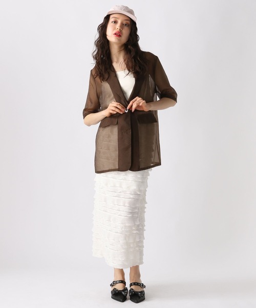 FOREVER 21（フォーエバー トゥエンティーワン）の「【2025SS】シアージャケット（テーラードジャケット・レディース・ブラック/ブラウン・FREE）」の7枚目の写真