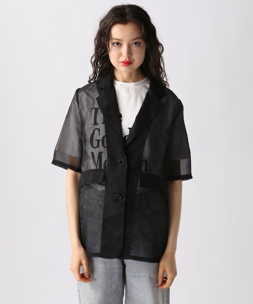 YGG★FOREVER21 サテン purpose ジャケット 黒 M レディース 1.jpg
