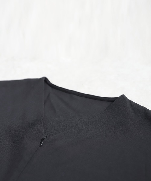 antiqua(アンティカ)の「ワイドオールインワン(サロペット/オーバーオール・レディース・ブラック/カーキブラウン・P/R)」の10枚目の写真