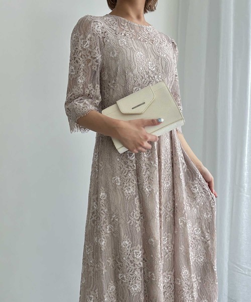 aity(アイティ)の「2wayレースバックリボンレイヤードドレス 結婚式 二次会 成人式 同窓会 パーティードレス オケージョンドレス お呼ばれワンピース(ドレス・レディース・グリーン系その他/ダークカーキ/チャコール/スモークピンク・38(M))」の9枚目の写真