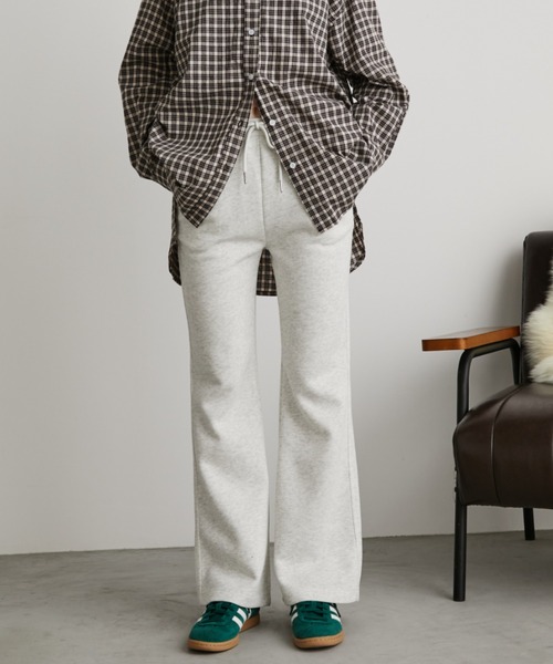 セール】セミフレアスウェットイージーパンツ / サイズ展開あり