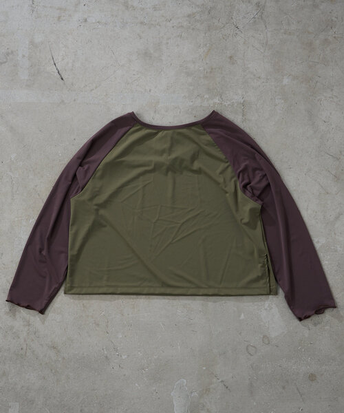 CIAOPANIC TYPY(チャオパニックティピー)の「【WEB限定】バックリボンラグランスリーブラッシュガード(ラッシュガード・レディース・カーキ/モカ/ベージュ・MEDIUM/LARGE)」の7枚目の写真