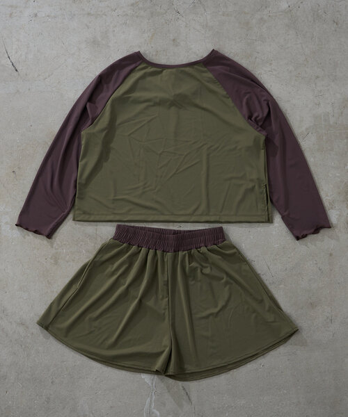 CIAOPANIC TYPY(チャオパニックティピー)の「【WEB限定】バックリボンラグランスリーブラッシュガード(ラッシュガード・レディース・カーキ/モカ/ベージュ・MEDIUM/LARGE)」の16枚目の写真