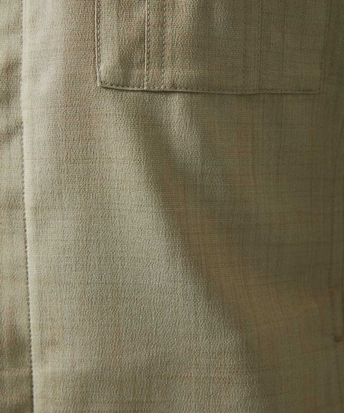 MK MICHEL KLEIN HOMME （エムケーミッシェルクランオム）の「【洗える】 リネンタッチミリタリー七分袖シャツ（シャツ/ブラウス・メンズ・カーキ/ライトグレー・46/48/51）」の10枚目の写真