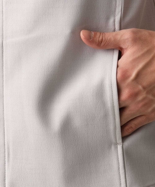 MK MICHEL KLEIN HOMME （エムケーミッシェルクランオム）の「【洗える】 リネンタッチミリタリー七分袖シャツ（シャツ/ブラウス・メンズ・カーキ/ライトグレー・46/48/51）」の18枚目の写真