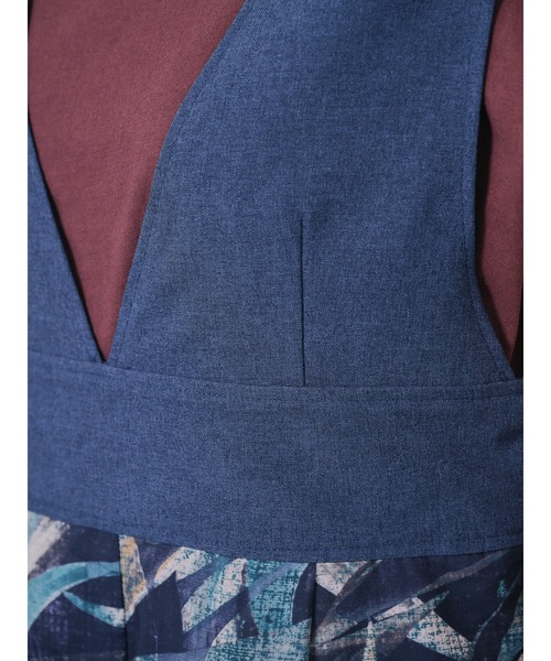 DOLLUPOOPS（ドールアップウップス）の「リーフプリントパンツ　オールインワン（つなぎ/オールインワン・レディース・ブラック/ベージュ・38）」の15枚目の写真