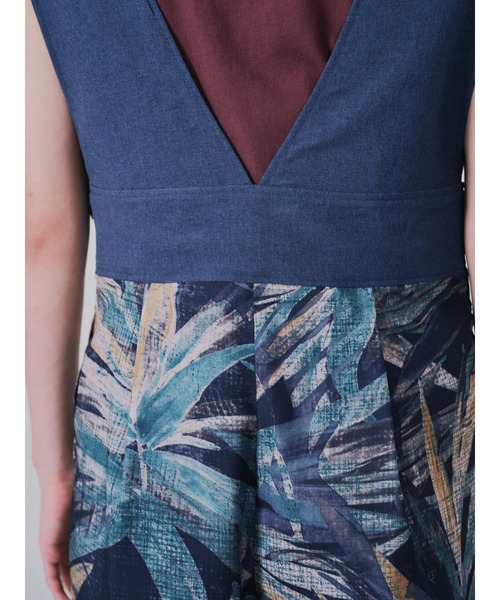 DOLLUPOOPS（ドールアップウップス）の「リーフプリントパンツ　オールインワン（つなぎ/オールインワン・レディース・ブラック/ベージュ・38）」の20枚目の写真