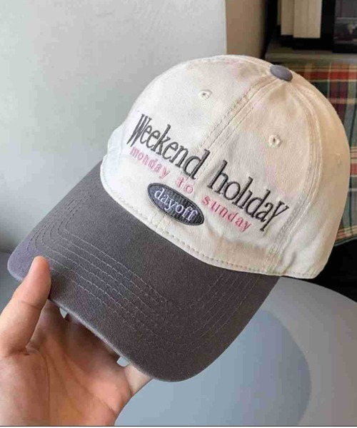 SHEPP（シープ）の「バイカラーレタリング刺繍 キャップ（キャップ・レディース・ブラウン/グレー/ネイビー/ブラック・F）」の19枚目の写真