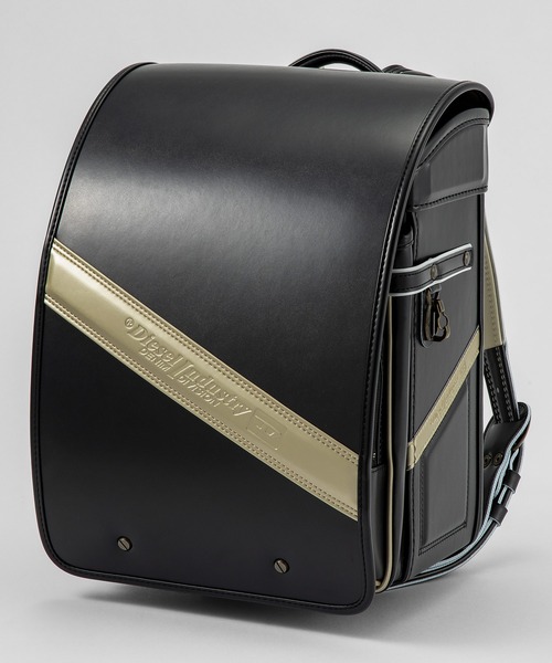 DIESEL（ディーゼル）の「DIESEL(ディーゼル)5TH POCKET STRIPE (フィフス ポケット ストライプ)ランドセル【2025年7月下旬お届け】（ランドセル・キッズ・ブルー/ゴールド/ブラック×ゴールド・ONE SIZE）」の2枚目の写真