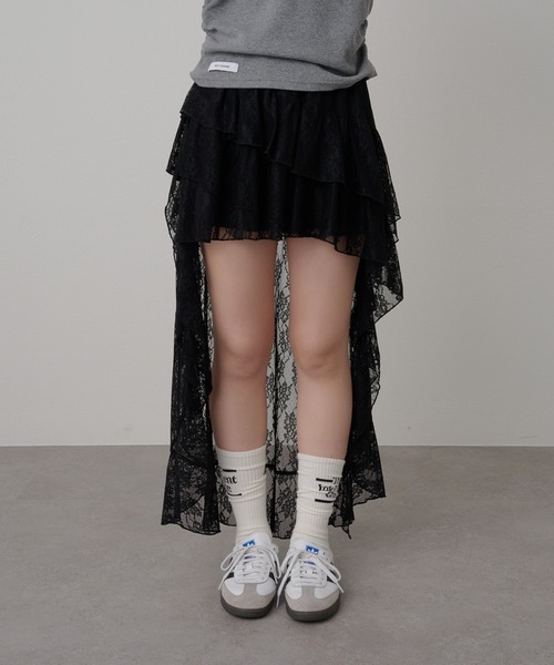 RAY CASSIN（レイカズン）の「イレヘムティアードレースSKT（スカート・レディース・ホワイト/ブラウン/ブラック・FREE）」の19枚目の写真