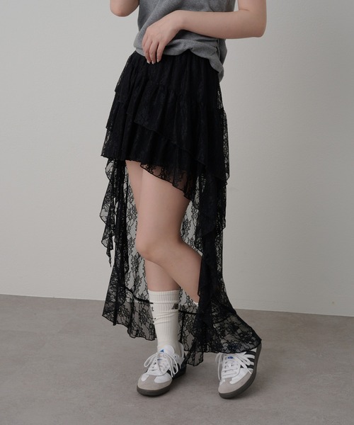 RAY CASSIN（レイカズン）の「イレヘムティアードレースSKT（スカート・レディース・ホワイト/ブラウン/ブラック・FREE）」の15枚目の写真