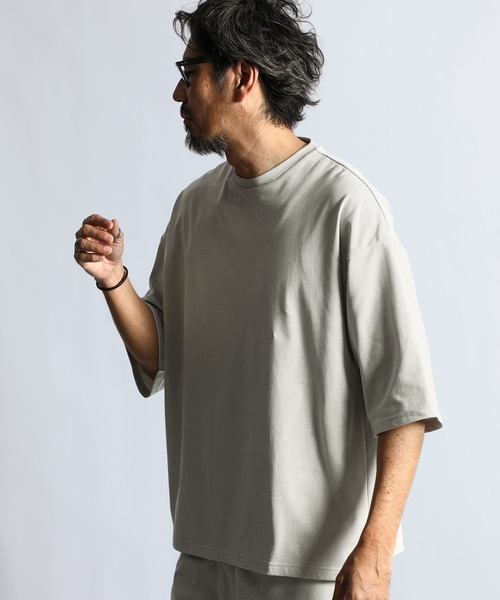 セール】COOLMAX 2LAYERS RELAX FIT NARROW BORDER TEE