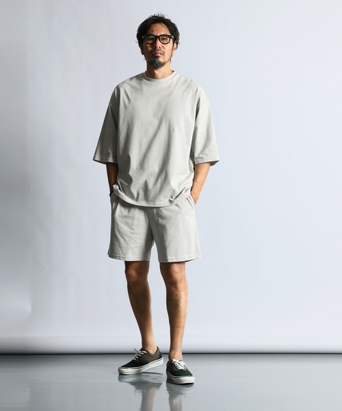 あお　シナジー各種 セール】COOLMAX 2LAYERS RELAX FIT NARROW BORDER TEE