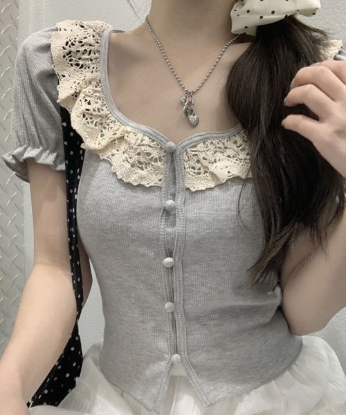 shoppinggo(ショッピングゴー)の「半袖 Tシャツ 刺クロップド丈(Tシャツ/カットソー・レディース・ライトグレー・M)」の22枚目の写真