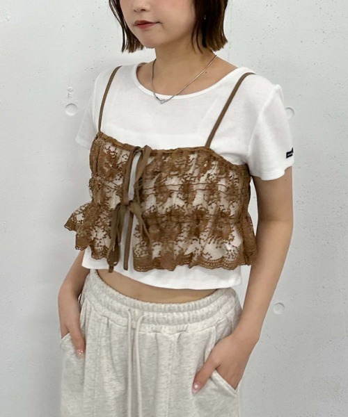 セール】レース刺繍ビスチェ（その他トップス）｜archives