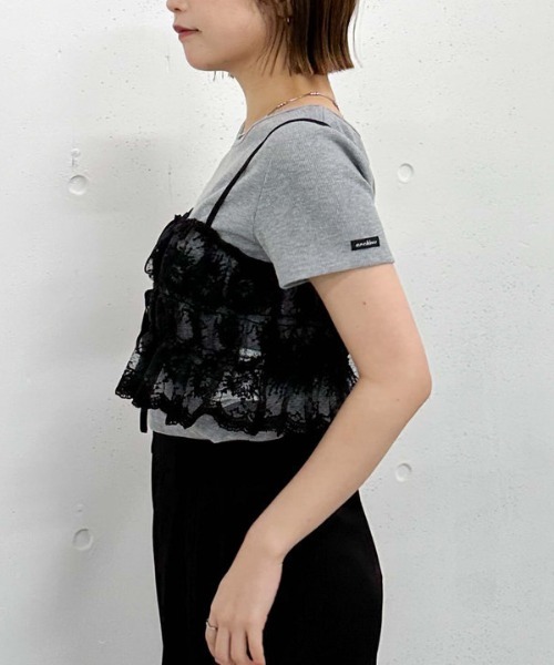 archives（アルシーヴ）の「レース刺繍ビスチェ（その他トップス・レディース・モカ/ブラック/オフホワイト・MEDIUM）」の22枚目の写真