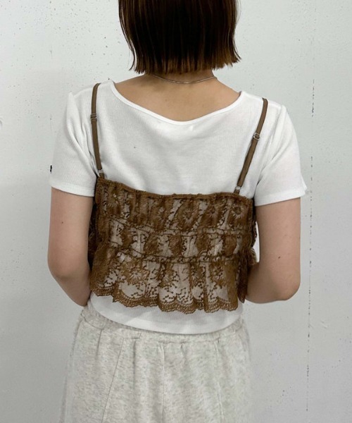 archives（アルシーヴ）の「レース刺繍ビスチェ（その他トップス・レディース・モカ/ブラック/オフホワイト・MEDIUM）」の13枚目の写真