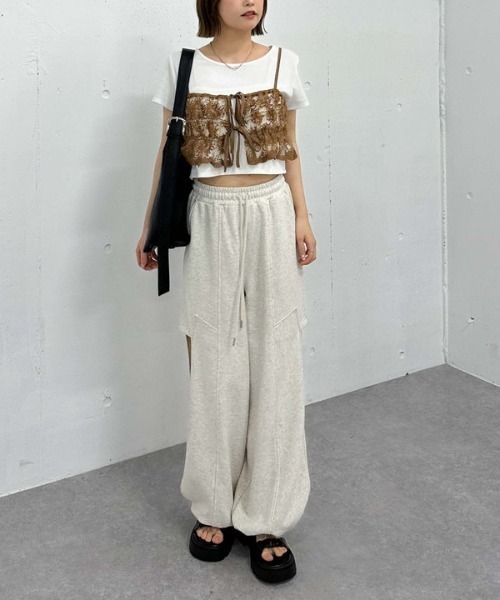 archives（アルシーヴ）の「レース刺繍ビスチェ（その他トップス・レディース・モカ/ブラック/オフホワイト・MEDIUM）」の11枚目の写真