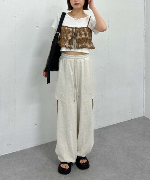 archives（アルシーヴ）の「レース刺繍ビスチェ（その他トップス・レディース・モカ/ブラック/オフホワイト・MEDIUM）」の10枚目の写真