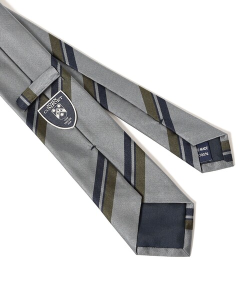 JOHN COMFORT（ジョンコンフォート）の「JOHN COMFORT / シルク ストライプ ネクタイ（ネクタイ・メンズ・グレー/ブラック・ONE SIZE）」の3枚目の写真