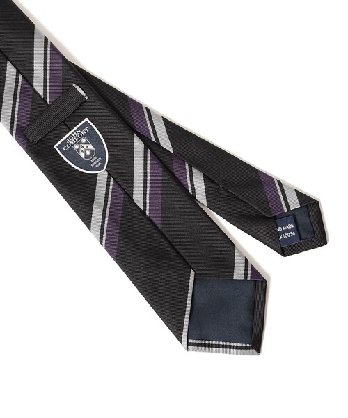 JOHN COMFORT（ジョンコンフォート）の「JOHN COMFORT / シルク ストライプ ネクタイ（ネクタイ・メンズ・グレー/ブラック・ONE SIZE）」の5枚目の写真