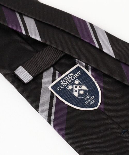 JOHN COMFORT（ジョンコンフォート）の「JOHN COMFORT / シルク ストライプ ネクタイ（ネクタイ・メンズ・グレー/ブラック・ONE SIZE）」の13枚目の写真