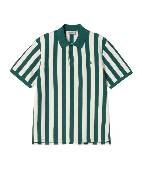 Carhartt WIP（カーハートダブリューアイピー）の「Carhartt WIP S/S BOYNTON POLO（カーハートワークインプログレス ショートスリーブ ボイントン ポロ）（ポロシャツ・メンズ・ネイビー系/グリーン系・X-LARGE/SMALL/MEDIUM/LARGE）」の7枚目の写真