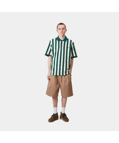 Carhartt WIP（カーハートダブリューアイピー）の「Carhartt WIP S/S BOYNTON POLO（カーハートワークインプログレス ショートスリーブ ボイントン ポロ）（ポロシャツ・メンズ・ネイビー系/グリーン系・X-LARGE/SMALL/MEDIUM/LARGE）」の4枚目の写真