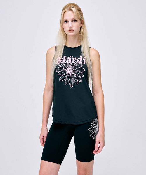 フィットネストップス MARDI MERCREDI[ACTIF]AIRLIFT sleeveless tank top flowermardi AIRLIFT sleeveless tank top flowermardi（タンクトップ