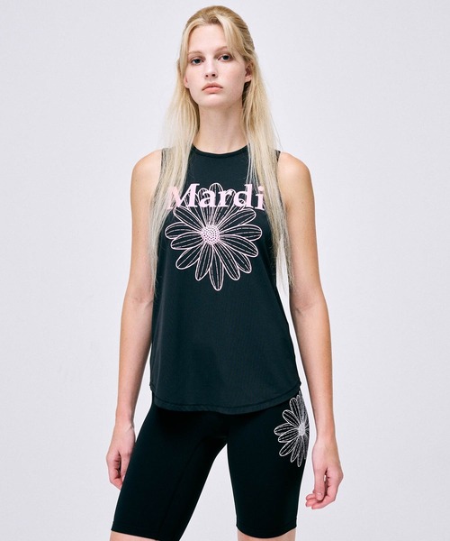 Mardi Mercredi(マルディメクルディ)の「AIRLIFT sleeveless tank top flowermardi / エアリフト スリーブレス タンク トップ フラワーマルディ(タンクトップ・レディース・ライトピンク/ブラック×ピンク・SMALL/MEDIUM/LARGE)」の11枚目の写真