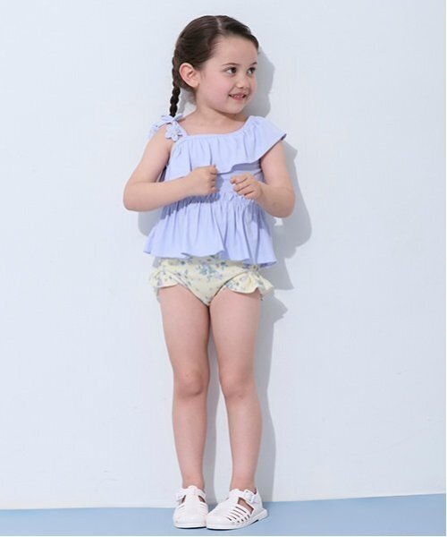 petit main（プティマイン）の「【SWIM】ワンショルダータンキニ（水着・キッズ・ラベンダー/オフホワイト/ピンク系その他・90cm/110cm/80ｃｍ/100cm/120cm/130cm）」の6枚目の写真