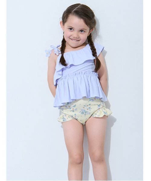 petit main（プティマイン）の「【SWIM】ワンショルダータンキニ（水着・キッズ・ラベンダー/オフホワイト/ピンク系その他・90cm/110cm/80ｃｍ/100cm/120cm/130cm）」の7枚目の写真