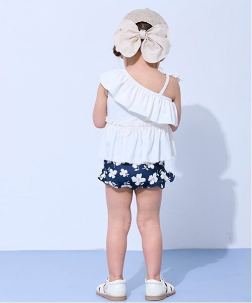 petit main（プティマイン）の「【SWIM】ワンショルダータンキニ（水着・キッズ・ラベンダー/オフホワイト/ピンク系その他・90cm/110cm/80ｃｍ/100cm/120cm/130cm）」の9枚目の写真