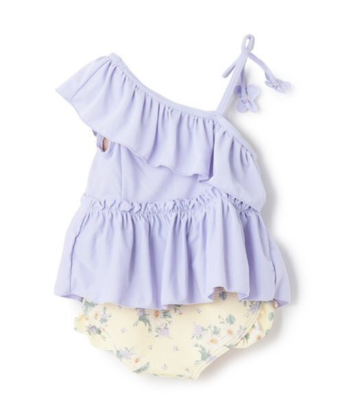 petit main（プティマイン）の「【SWIM】ワンショルダータンキニ（水着・キッズ・ラベンダー/オフホワイト/ピンク系その他・90cm/110cm/80ｃｍ/100cm/120cm/130cm）」の12枚目の写真