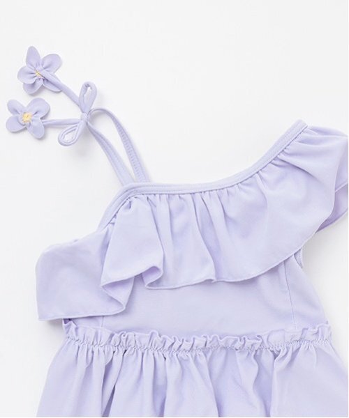 petit main（プティマイン）の「【SWIM】ワンショルダータンキニ（水着・キッズ・ラベンダー/オフホワイト/ピンク系その他・90cm/110cm/80ｃｍ/100cm/120cm/130cm）」の14枚目の写真