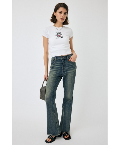 MOUSSY（マウジー）の「BEP OG RHINESTONE BABY Tシャツ（T