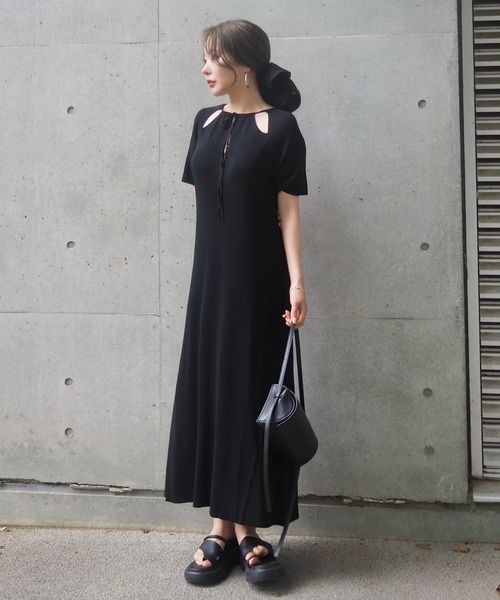 cutout design long dress /カットアウト サマーニット ロング cutout design long dress /カットアウト サマーニット ロング
