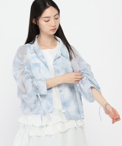 3.3 Field Trip (3.3フィールドトリップ)の「3.3 Field Trip/シアータイダイシャツ(シャツ/ブラウス・レディース・ブルー/ブラック・FREE)」の1枚目の写真