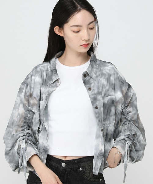 3.3 Field Trip (3.3フィールドトリップ)の「3.3 Field Trip/シアータイダイシャツ(シャツ/ブラウス・レディース・ブルー/ブラック・FREE)」の2枚目の写真