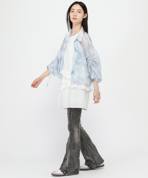 3.3 Field Trip (3.3フィールドトリップ)の「3.3 Field Trip/シアータイダイシャツ(シャツ/ブラウス・レディース・ブルー/ブラック・FREE)」の22枚目の写真