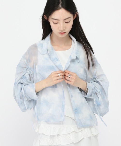 3.3 Field Trip (3.3フィールドトリップ)の「3.3 Field Trip/シアータイダイシャツ(シャツ/ブラウス・レディース・ブルー/ブラック・FREE)」の19枚目の写真