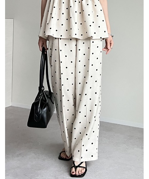 【Etro】 High-riseリネンブレンドストレートパンツ リネンブレンド ストレート パンツ - フクシア | ZARA Japan / 日本