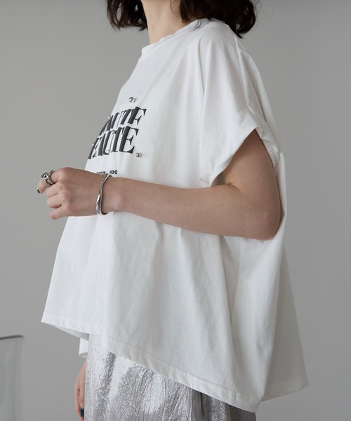 each(イーチ)の「スタッズロゴ半袖Tシャツ(Tシャツ/カットソー・レディース・グレー/ブラック/ホワイト・FREE)」の19枚目の写真