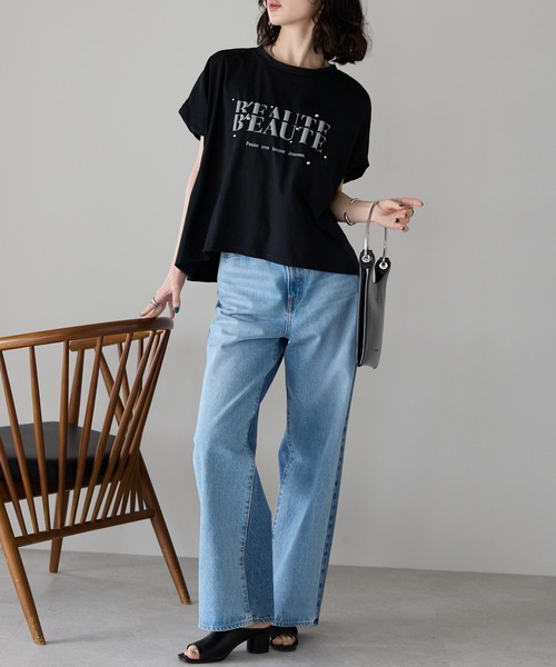 each(イーチ)の「スタッズロゴ半袖Tシャツ(Tシャツ/カットソー・レディース・グレー/ブラック/ホワイト・FREE)」の15枚目の写真